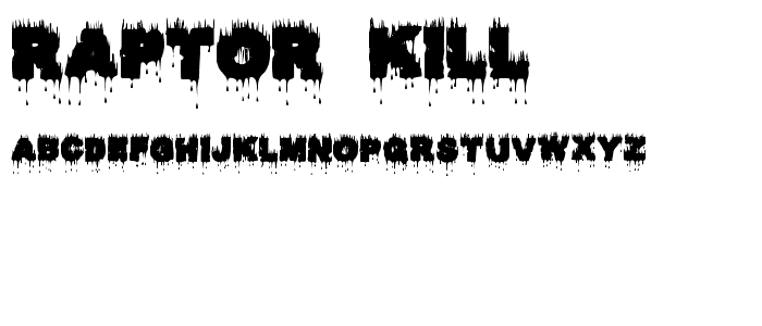 Raptor Kill font